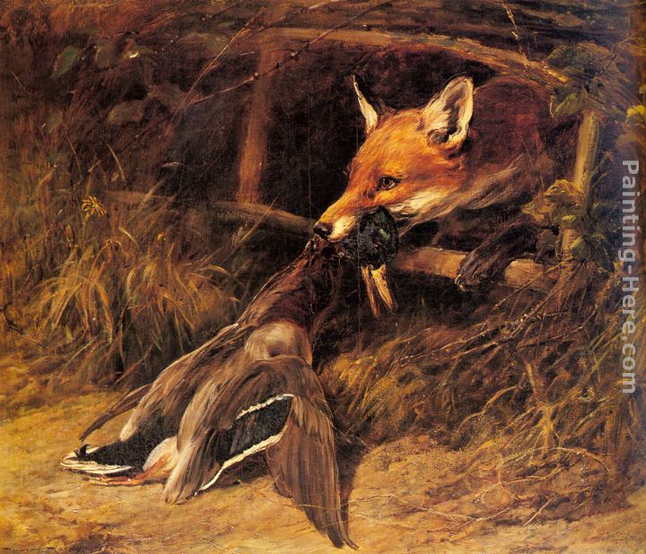 Returning to the Fox's Lair painting - Heywood Hardy Returning to the Fox's Lair art painting